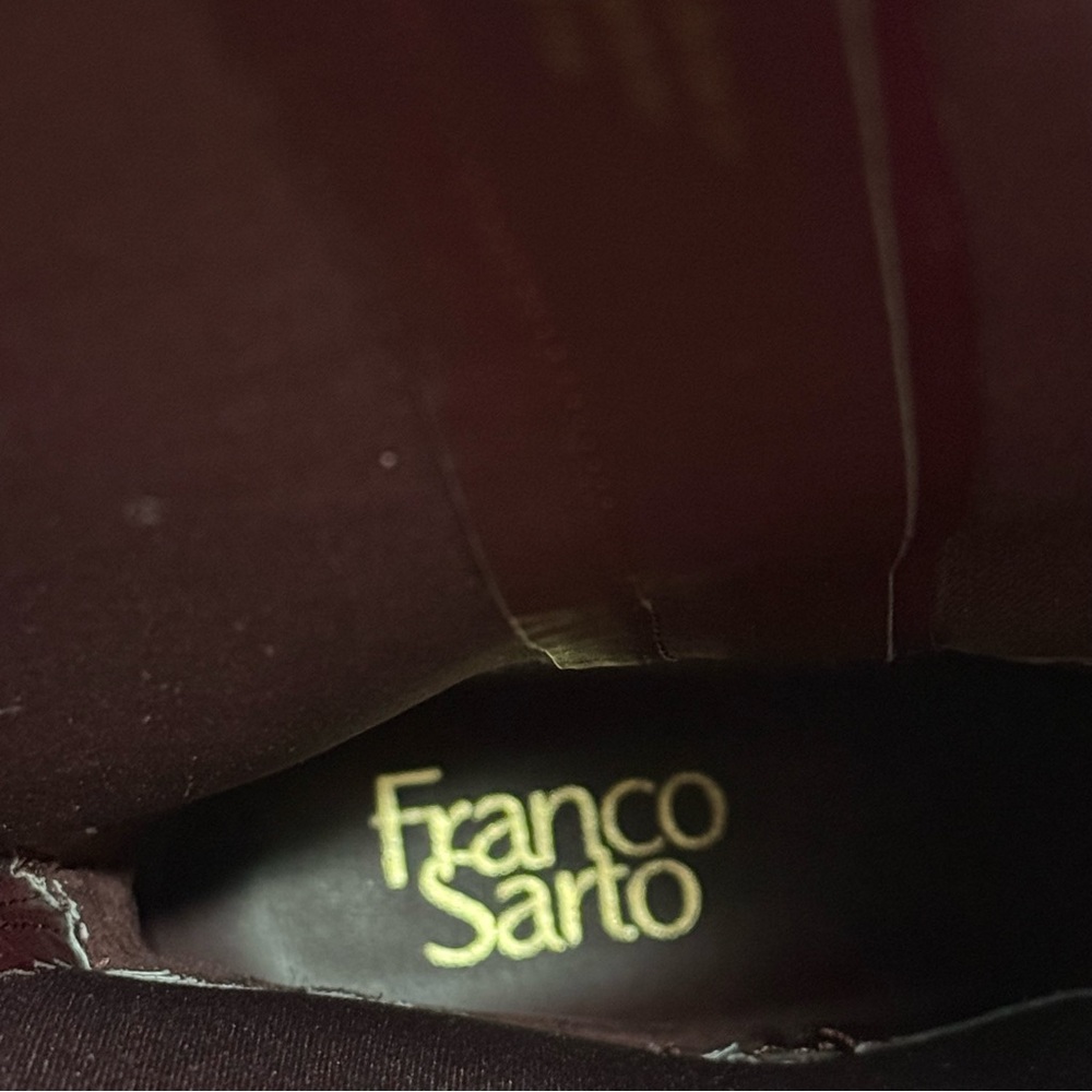 Franco Sarto Merina Burgundy Brown Wide Calf Tall Riding Boot 8M - Picture 13 of 15